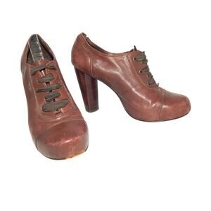 Jeffrey Campbell Brown Leather Lace Up Shoes Size 8